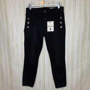 Pistola black ankle crop skinny jeans